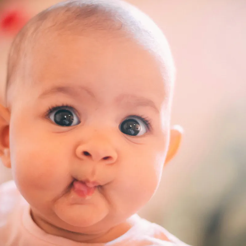 Funny baby face